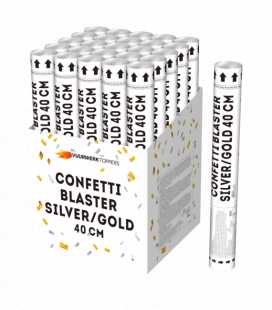 Confetti blaster Silver/gold 40 cm